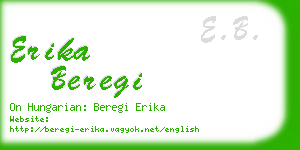 erika beregi business card
